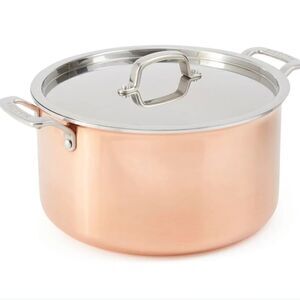 Martha Stewart 8QT Stainless Steel Stockpot w/Lid Copper Exterior/Satin Interior